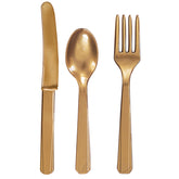 Bestek glanzend goud Plastic